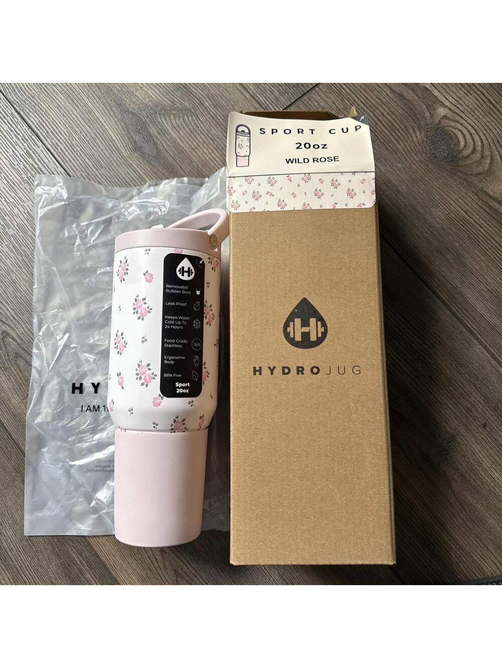 HYDROJUG Sport Cup Wild Rose 20 OZ NIB